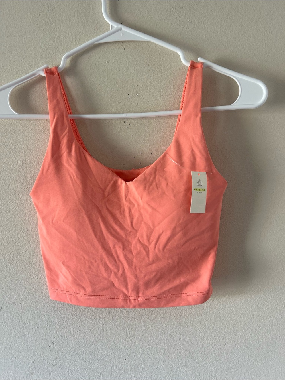 aerie Coral-Glow Crop Tank Top